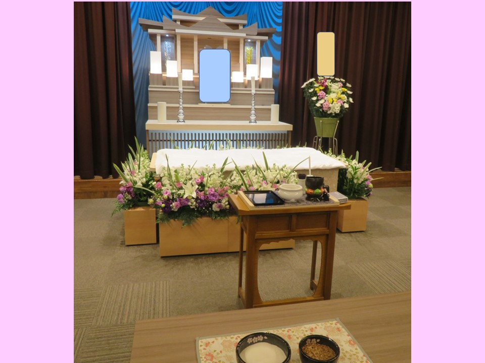 通夜でのフラワークラウド